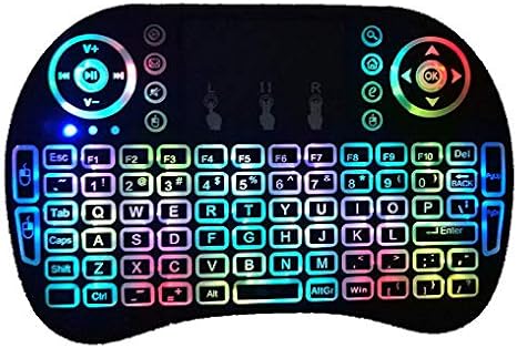 Mini teclado inalámbrico con ratón Touchpad retroiluminación LED