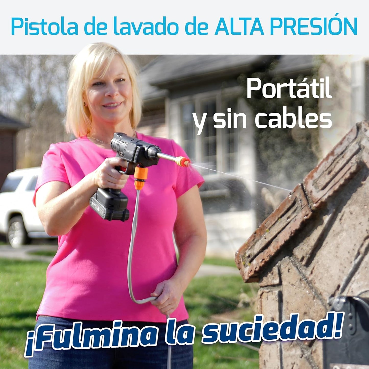 Pistola Alta Presión Profesional Portátil - Doble Batería